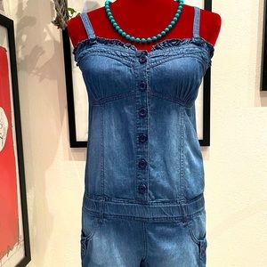 “Noble” Jean romper. Size small. Never worn new